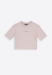 EAST VIBE signature crop top on plain background – East Vibe